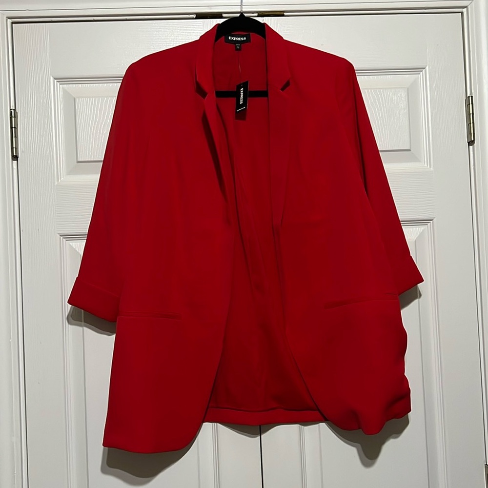 Red Express Boyfriend Style Blazer